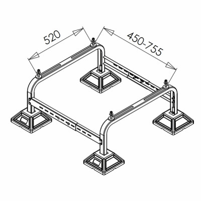 Floor support for outdoor unit