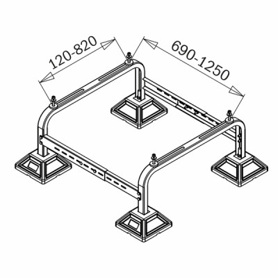 Floor support for outdoor unit XL
