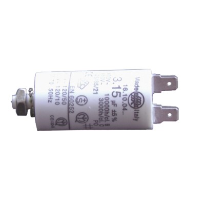 Permanent condensator 3.15 µf ø30 lg60 overall 84 - DIFF for De Dietrich Chappée : S58209858