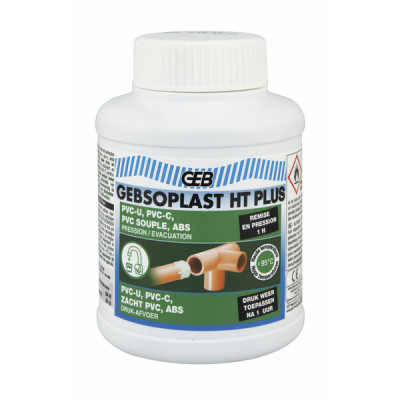 Colle PVC rigide GEBSOPLAST HT PLUS 250ml - GEB : 504855