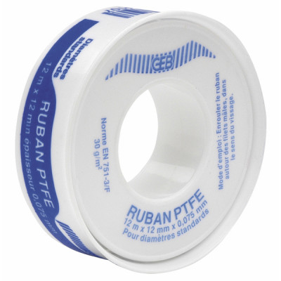 Sealing ptfe roll 12mm- GEB - 815192  - (X10)