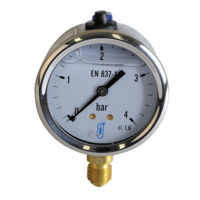 Fuel water air glycerin 0-4 bar ø63mm- DIFF - 901401