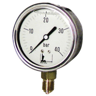 Manomètre inox, glycérine Ø 63mm, 0/25bar