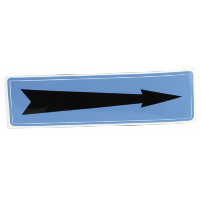 Supple adhesive label arrow with blue background (X 10) - DIFF