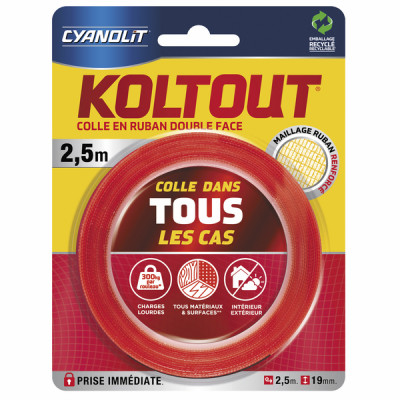 Ruban adhésif double face KOLTOUT EXPRESS - AC MARCA IDEAL : 33507242