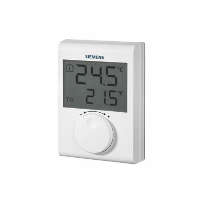 Electronic room thermostat, LCD, setting knob - SIEMENS : RDH100