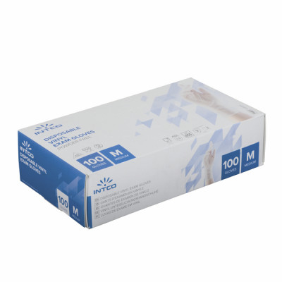 Disposable vinyl glove size 7/8 - M (X 100)