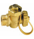 Drain cock ball valve MM with plug 3/8