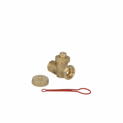 Drain cock ball valve MM with plug 3/4 - DIFF