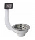 Manual sink drain with basket with over flow