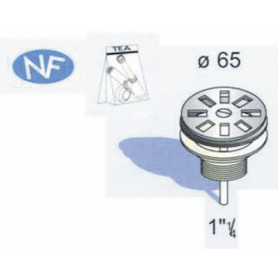 Bonde lavabo à grille