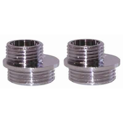 Yard valves and fittings - Off-centre fitting M1/2" x m3/4"  (X 2)