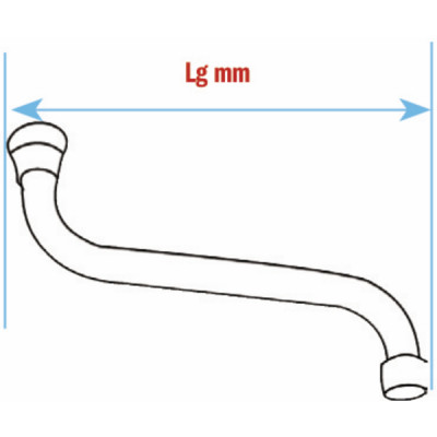 Connection and gooseneck - Pouring spout under F15/21 x 250mm