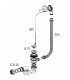 Waste outlet - Bath waste outlet with chain - NICOLL : 0203002