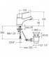 Mitigeur lavabo CARTAGO avec vidage ABS - RAMON SOLER : 60A300593