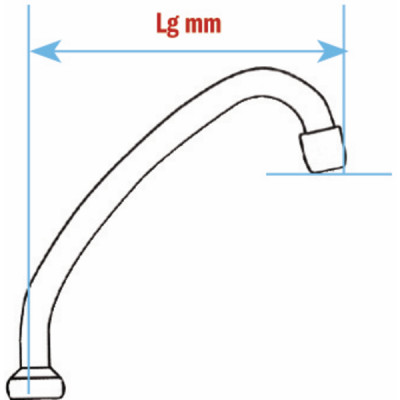 Connection and gooseneck - Ring gooseneck F1/2" x 150mm  (X 10)