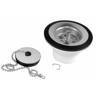 válvulas de vaciado - Escurra para fregadero acero inoxidable sin rebosadero - NICOLL : 0204014