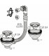 Sink waste plug with 2 tanks basket - NICOLL : 0204168
